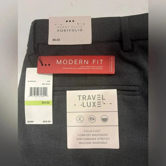 Perry Ellis Portfolio Modern Fit Men’s Dress Up Pants 30 x 32 NWT - Picture 3 of 5